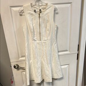 Calvin Klein White Sleeveless A-line Midi Dress